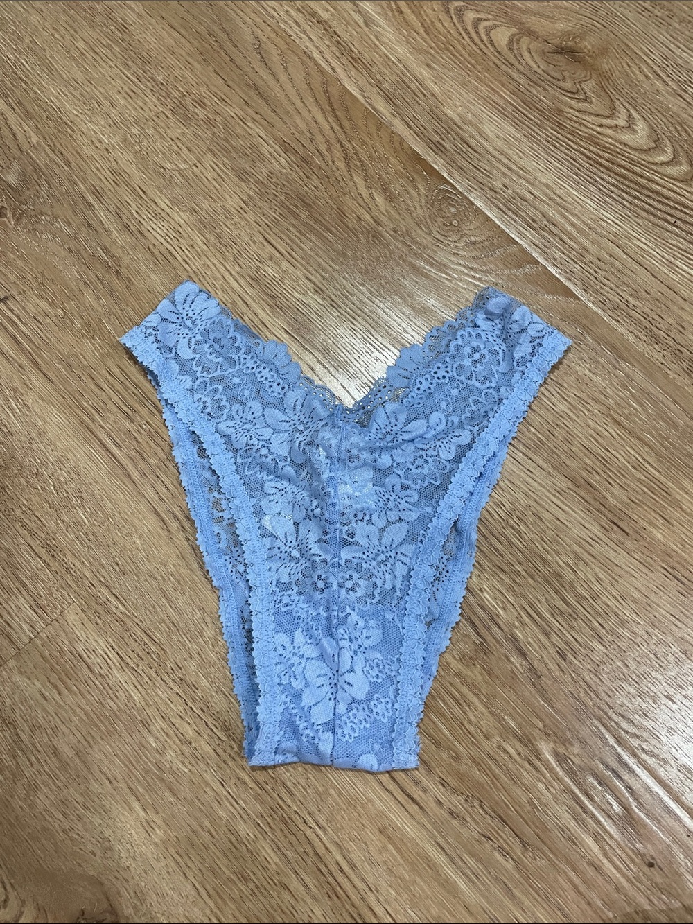 Victoria's Secret Light Blue Lace Cheeky Panty